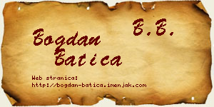 Bogdan Batica vizit kartica